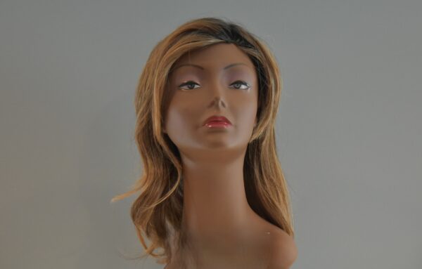 wig on mannequin head long blonde