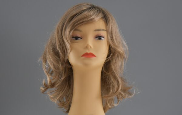 long blonde wig on mannequin head
