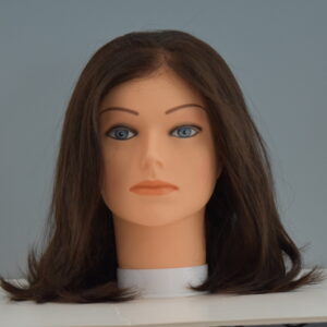 medium length brown hair on mannequin head