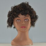 short black human hair wig on mannequin head