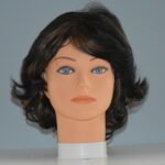 shirt black synthetic wig on mannequin head